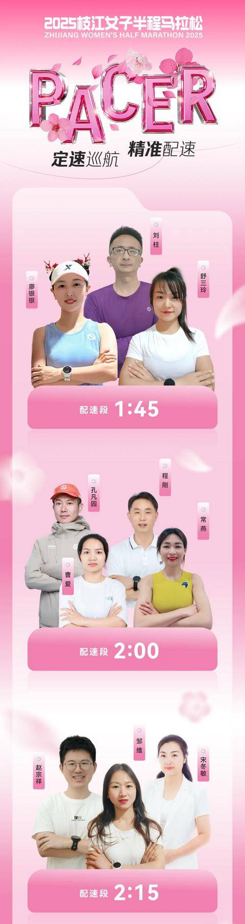 2025枝江女子半程马拉松:配速员名单公布！枝江官兔带你飞！