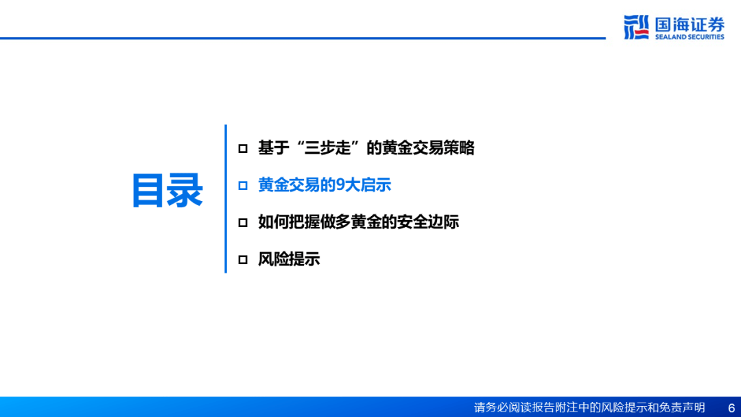 【国海策略】基于“三步走”的黄金交易策略