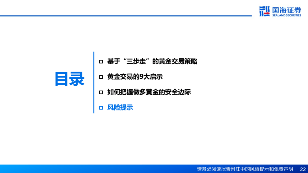 【国海策略】基于“三步走”的黄金交易策略